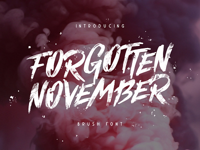 Forgotten November Brush Font download font hand lettered handcrafted handletter pixelbuddha script typeface