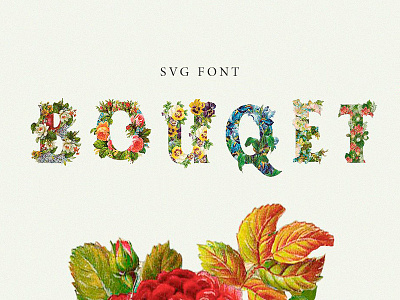 Flower Bouquet SVG Font artworks bouquet download flower font pixelbuddha svg typography
