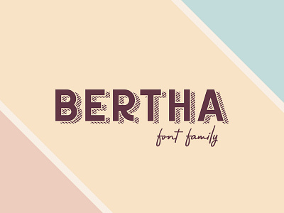 Freebie: Bertha Font Family family font free freebie pixelbuddha retro typeface vintage
