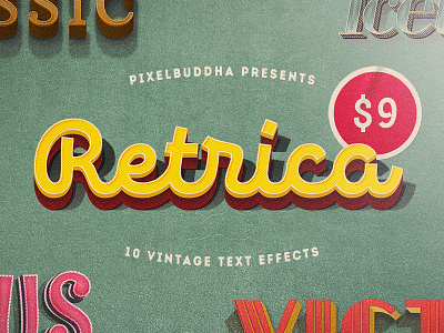 Retrica: Vintage Text Effects Pack