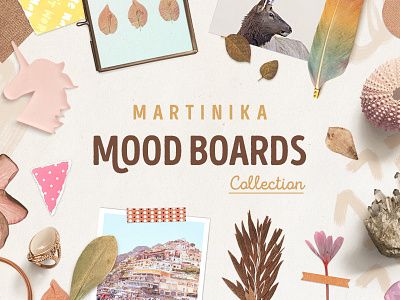 Martinika Mood Boards Collection blogger fabric instagram mockup mood board moodboard moodwall natural organic polaroid retro vintage