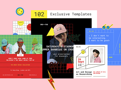 Mono Instagram Templates Kit #3 download instagram memphis psd smm social media template templates