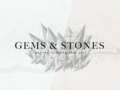 Gems & Stones Vector Illustrations Set