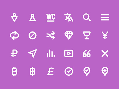 Freebie: 100 Bold Purple Line Icons #2 free freebie icon icons interface line outline pixelbuddha set vector