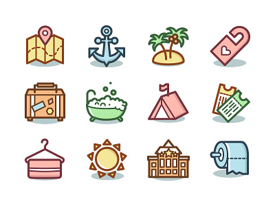 Freebie: Capitalist Vacation & Hotels Icons