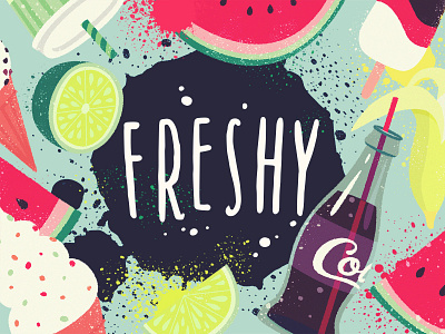 Freebie: Freshy Graphic Pack clipart cola drinks free freebie freshy graphic ice cream juicy pixelbuddha summer tropical