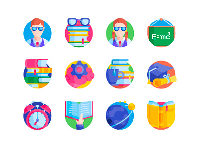 Freebie: Nerd Free Flat Icons avatar books education flat free freebie icons nerd pixelbuddha science svg vector