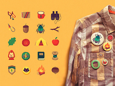 Wes Anderson Graphics Kit acorns background bugs download forest graphic illustration pastel patches plus scout twigs wes anderson