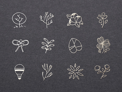 Sweet Doodled Logo Elements