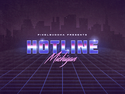 Hotline Michigan Text Effects