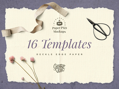 Deckle Edge Paper Mockup Set