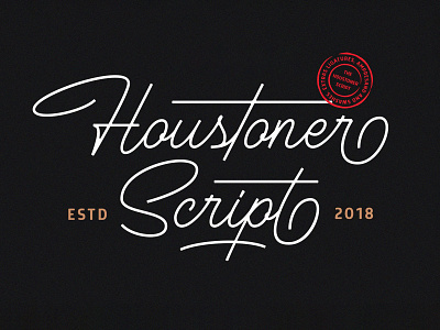 Houstoner Script Font elegant fashion font handwriting lettering monoline pixelbuddha script signature