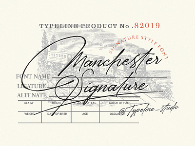 Manchester Signature Font elegant font handwritten ink pen script sign signature typeface vintage