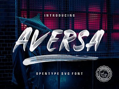 Aversa Brush Font brush download font handwritten lettering opentype svg typeface