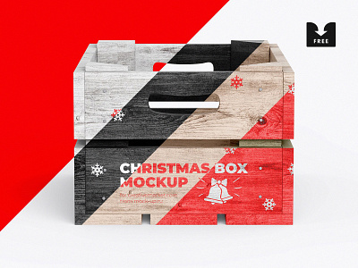 Freebie: Christmas Box Mockup box christmas download free freebie mockup new year pixelbuddha psd wood wooden