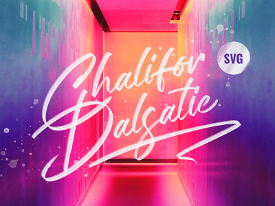 Chalifor Dalsatic SVG Font display download font lettering pixelbuddha poster script signature svg typeface