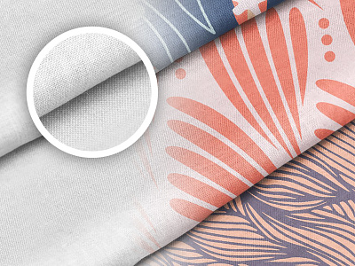 Cotton Fabric Mockup Set cotton design download fabric material mockup mockups pattern print psd template textile