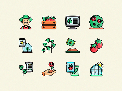Freebie: Greenhouse Vector Icons