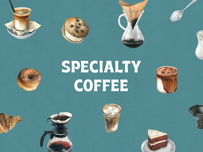 Specialty Coffee Watercolor Set