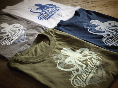 Summer T-shirt for Yalantis art best blue cotton green illustration octopus sea style summer t shirt team