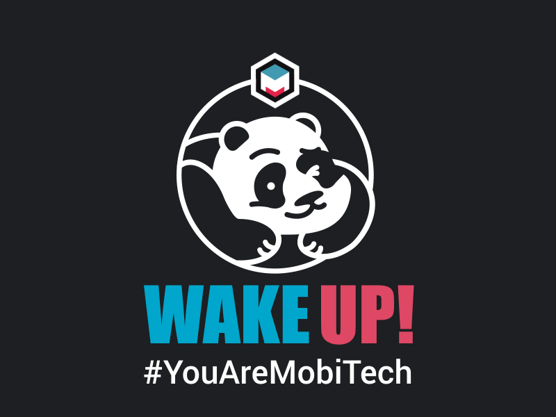 Wake Up! ae animation conference event friend fun logo mobile panda ua ui ux