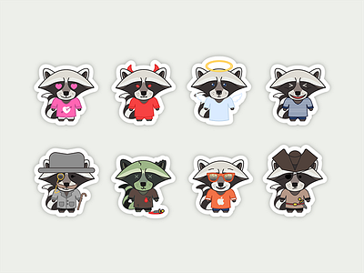 Raccoon Stickers