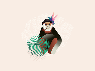 Character for Coffee Package part 2 bird character clean coffee floral illustration instagram monkey package pattern vector wip