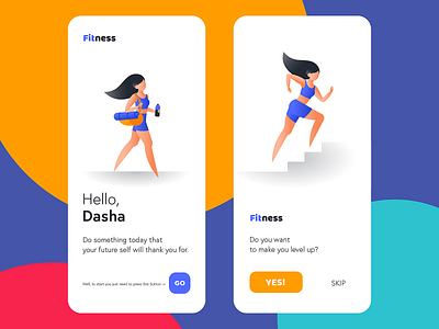 Simple Illustration for Fitness app