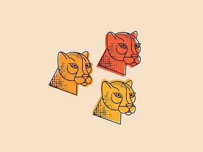 💭 Where? app cat character clean flat gepard icon illustration leopard logo style vector warm