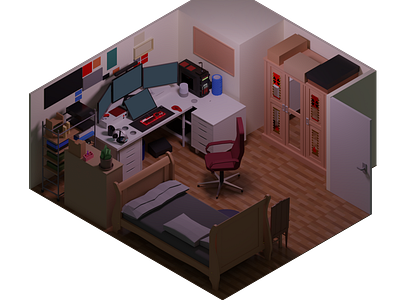 My first Blender render of my room