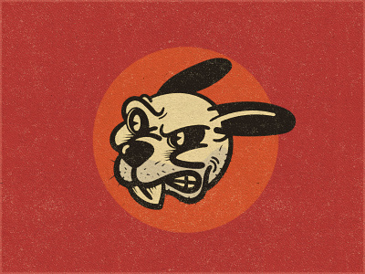 killer hotot animal animal illustration cartoon design illustration logo retro vector vintage badge vintage design