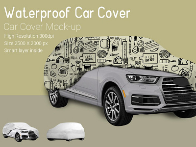 [FREE MOCK-UP] Car Cover PSD Mock-up
