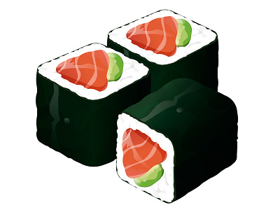 sushi art design digital art flat food food illustration illustration vector vector art vector artist