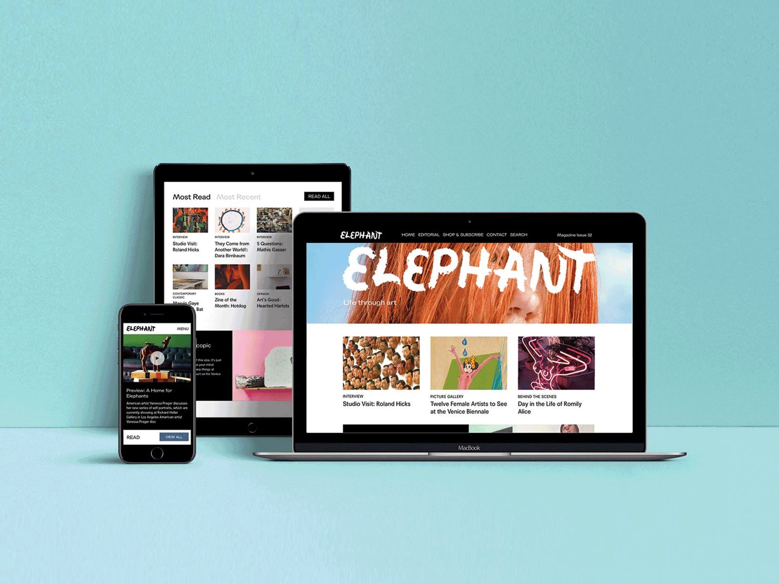 Elephant Art Website creative design