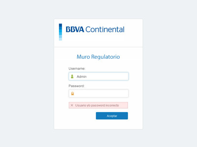 Login BBVA Muro Regulatorio bbva design login peru ui web