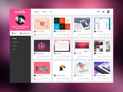 Dribble UI Dashboard