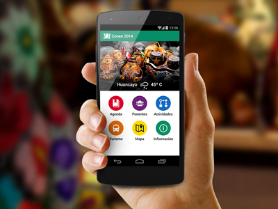 Aplicación móvil Conee 2014 [Android] android design huancayo mobile peru ui uncp