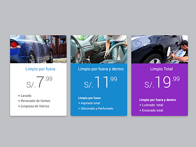 Plans & Pricing for Web App / Startup Weekend Huancayo design material peru ui