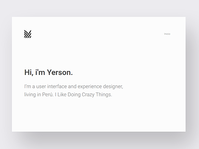 Simple personal site | yerson.space minimal peru portfolio web yerson