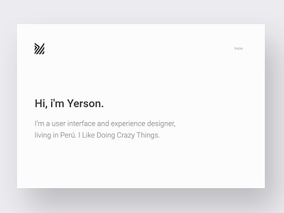 Simple personal site | yerson.space minimal peru portfolio web yerson