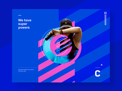 We have super powers | CN #001 blue business contanex design digital huancayo poster