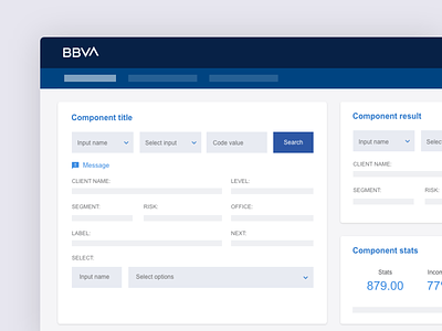 BBVA UI Dashboard Concept bbva blue dashboard design ui web