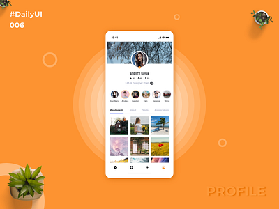 #DailyUI #006 : #Profile Page