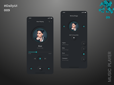 #DailyUI #009 #Challenge : Music Player