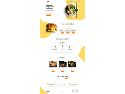 Landing Page Foodzo delivery design food hungry landing page restaurant restaurant design ui uidesign ux