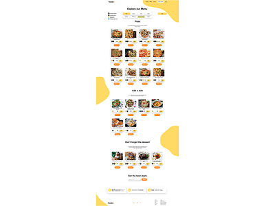 Menu page Foodzo delivery design food restaurant ui uidesign ux web website