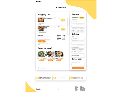 Checkout Page Foodzo checkout delivery design food payment restaurant ui uidesign ux web