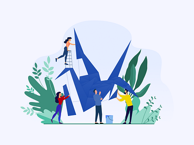 Another friendly illustration for Origami LTD adobe illustrator adobe xd bird illustration branding business website characters clean design design website figma graphic design header illustration origami ui design ux design vector web design