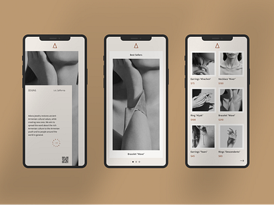 Jewelry website UI/UX Design aesthetic branding business website clean design design website ecommerce figma free header jewelry logo minimalistic mobile origami shopify templates ui design ux design vector web design