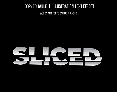 SLICED TEXT EFFECT illustration text effects typography